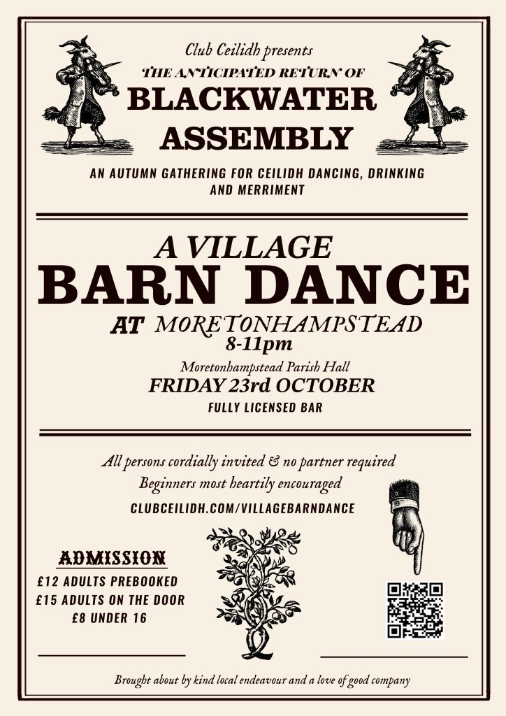 Village Barn Dance Moretonhampstead – Friday 23 October 2026